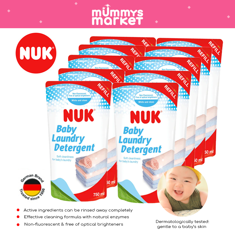 NUK Carton Deal - Baby Laundry Detergent 750ml Refill Pack x 10 Packs